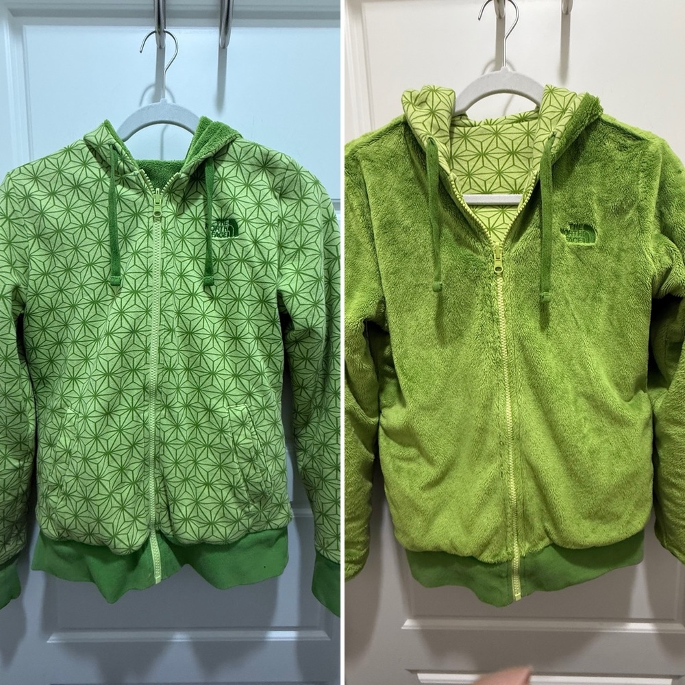 North Face. Reversible 2-in-1 Hoodie. Green. Size Small.